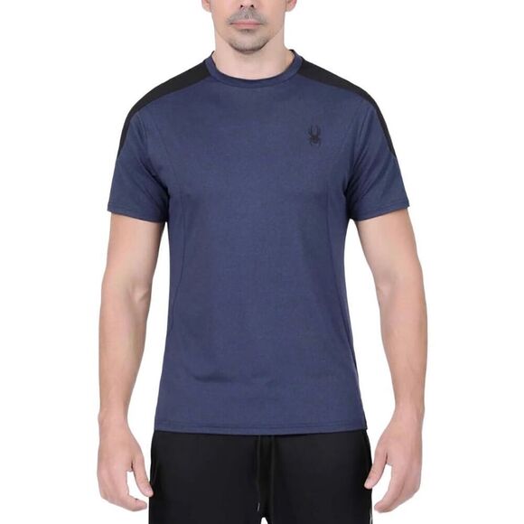 NWT Spyder Active Men's PROWEB Moisture Wicking Stretch Short Sleeve T Shirt M - Picture 1 of 6